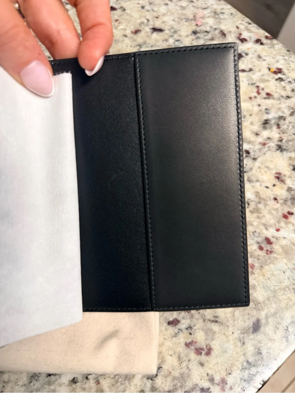 Saint Laurent Black Smooth Leather Card & Passport Holder - Picture 4 of 6